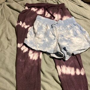 Tie-Dye Jogger sweats and Shorts Set